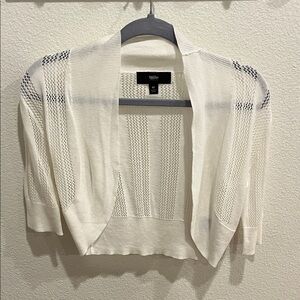 White Open Knit Young Women's Shrug